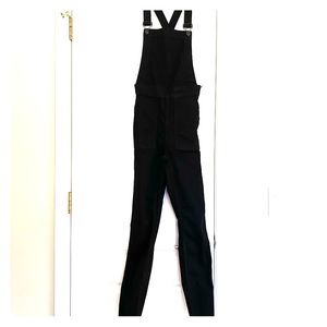Madewell black denim overalls